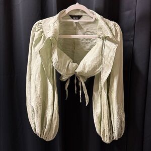 Kim Shui cropped tie top